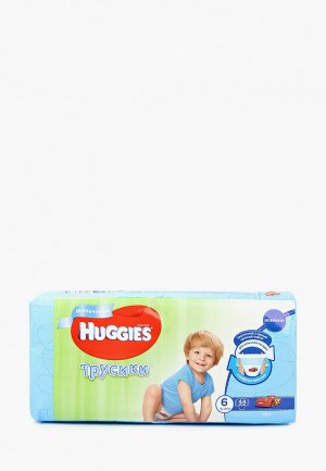 Подгузники-трусики Huggies 6 для мальчиков (16-22кг) 44 шт.. Цвет: белый