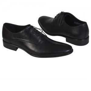 Кожаные мужские туфли черного цвета C-7558-0228-00P09 Conhpol. Цвет: черный