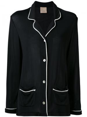 Пиджак с контрастной окантовкой Laneus. Цвет: чёрный