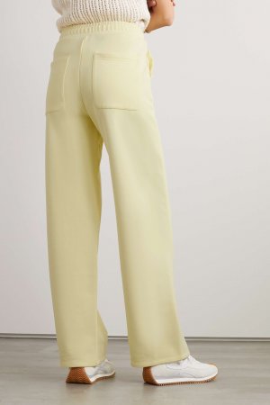 MAX MARA Широкие брюки Leisure Ultra из смесового хлопкового джерси, желтый
