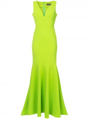 Вечернее платье Macapa с V-образным вырезом Greta Constantine. Цвет: зеленый