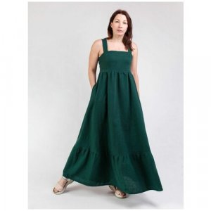 Пляжное платье , с карманами, размер (50)170-100-106, зеленый KiS. Цвет: зеленый