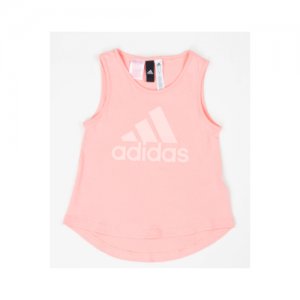 Майка детская YG LOGO SL TEE BP8598 Розовый 128 adidas. Цвет: розовый