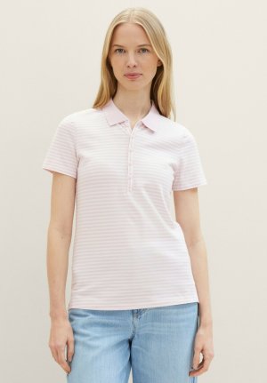 Рубашка-поло TOM TAILOR, цвет rose offwhite stripe Tailor