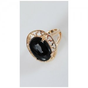 Кольцо помолвочное , оникс, размер 18, черный Lotus Jewelry. Цвет: черный