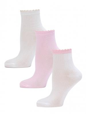 Носки LARMINI. Цвет: бледно-розовый, кремовый