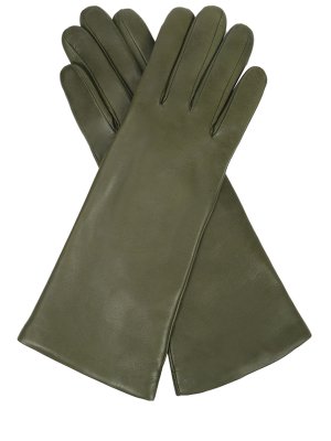 Перчатки кожаные SERMONETA GLOVES. Цвет: зеленый