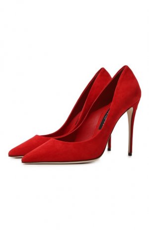 Замшевые туфли Cardinale Dolce & Gabbana. Цвет: красный