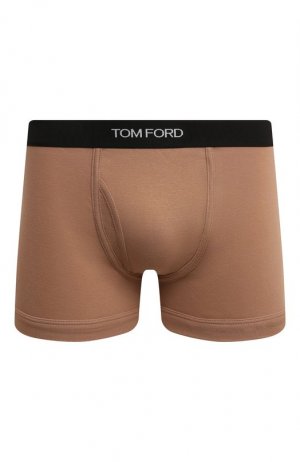 Хлопковые боксеры Tom Ford. Цвет: бежевый