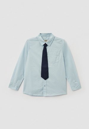 Рубашка и галстук Koton. Цвет: голубой