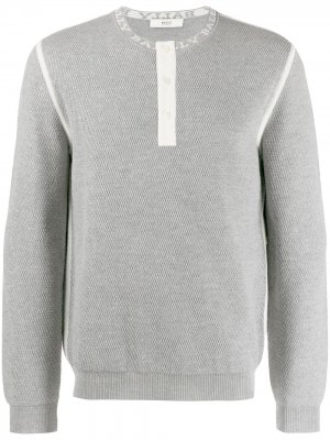 Фактурный свитер Bally. Цвет: серый