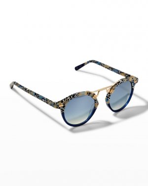 Круглые солнцезащитные очки St. Louis с металлической каплей - Milano KREWE