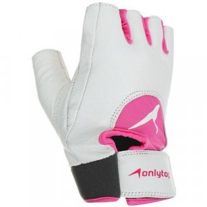 Перчатки , размер S, белый, розовый ONLYTOP. Цвет: розовый/белый