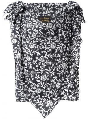Блузка с цветочным узором Vivienne Westwood Anglomania. Цвет: синий