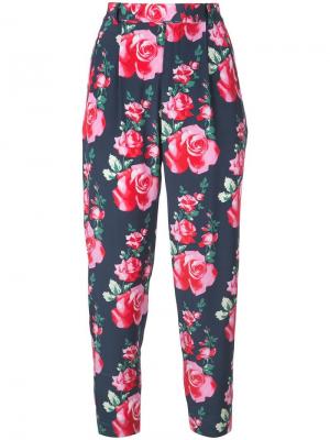 Зауженные брюки с цветочным узором Fleur Du Mal
