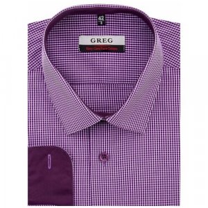 Рубашка , размер 174-184/40, фиолетовый GREG. Цвет: фиолетовый