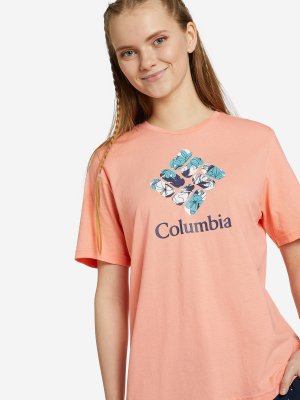 Футболка женская Timber Point Graphic Tee, Оранжевый Columbia. Цвет: оранжевый