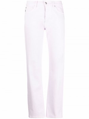 Прямые джинсы средней посадки MSGM. Цвет: фиолетовый