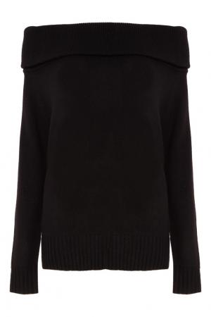 Черный свитер с открытыми плечами MYONE. Цвет: черный