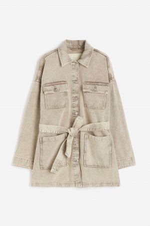 Джинсовая куртка с поясом H&M