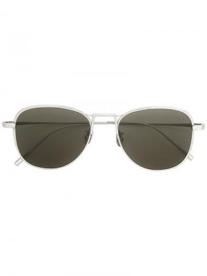 Солнцезащитные очки-авиаторы Maska. Цвет: металлик