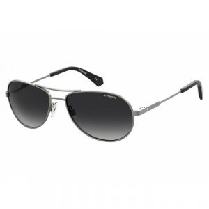 Солнцезащитные очки  PLD 2100/S/X R80 WJ WJ, черный, серый Polaroid. Цвет: черный/серый