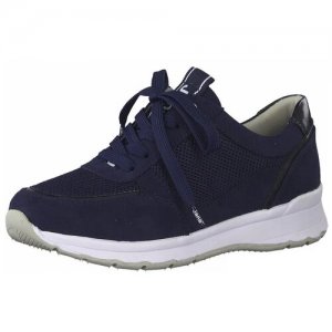Ботинки на шнурках женские,цвет синий,размер 37 JANA. Цвет: синий