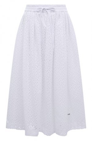 Хлопковая юбка Miu. Цвет: белый