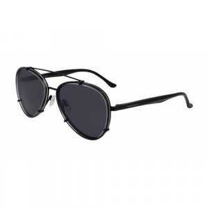 Солнцезащитные очки DO500S 001, черный Donna Karan. Цвет: черный