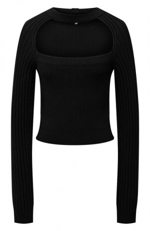 Шерстяной пуловер Loewe. Цвет: чёрный