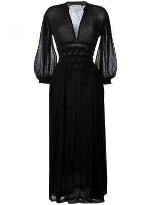 Длинное платье с прозрачными деталями Sonia Rykiel. Цвет: чёрный