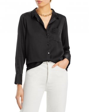 Атласная блуза с пуговицами спереди — 100% эксклюзив AQUA
