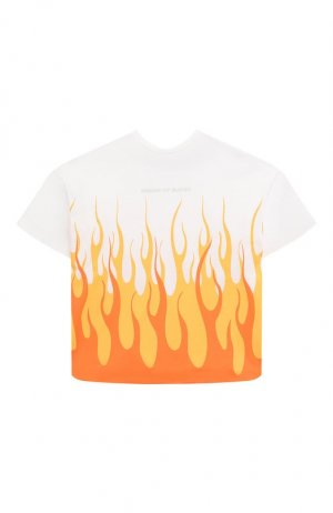 Хлопковая футболка Vision of super. Цвет: оранжевый