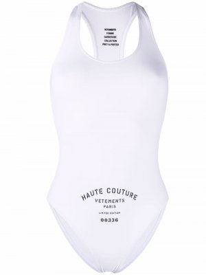 Боди Haute Couture VETEMENTS. Цвет: белый