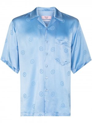 Рубашка с короткими рукавами и логотипом Martine Rose. Цвет: синий