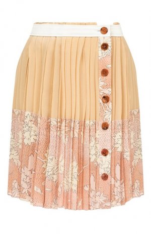 Шелковая юбка Chloé. Цвет: разноцветный