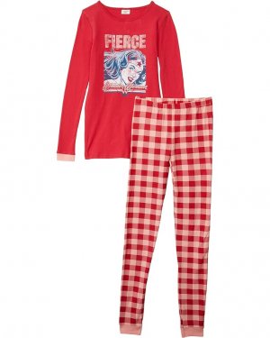 Пижамный комплект COTTON ON Lila Long Sleeve Pajama Set, цвет License Fierce Wonderwoman Jolly Red