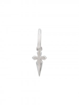 Cross sword hoop earring Northskull. Цвет: серебристый