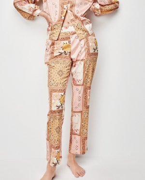 Длинные женские пижамные брюки из атласной ткани , мультиколор Gisela