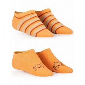Носки Долгоносики, 2 пары, размер длина стопы 14-16 см, оранжевый Pelican. Цвет: оранжевый
