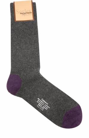 Носки с контрастной отделкой Sorley Socks. Цвет: сиреневый