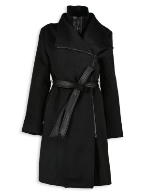 Пальто Aiko из искусственной шерсти с поясом Noize, черный NOIZE