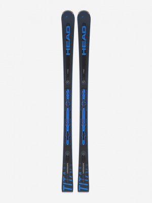 Горные лыжи Supershape e-Titan + крепления 12 GW 95, Синий Head. Цвет: синий