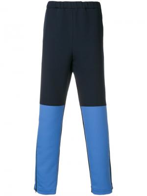 Спортивные брюки дизайна колор-блок Marni. Цвет: синий