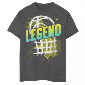 Футболка с мячом и сеткой для мальчиков 8–20 лет «Легенда баскетбола» Unbranded