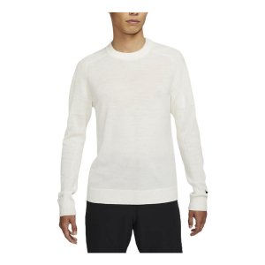 Свитер Men's Tiger Woods Solid Color Elastic Breathable Golf Round Neck Wool Sweater Mountain White, мультиколор Nike