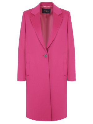 Пальто классическое шерстяное Les Copains. Цвет: розовый