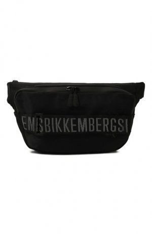Текстильная поясная сумка Dirk Bikkembergs. Цвет: чёрный