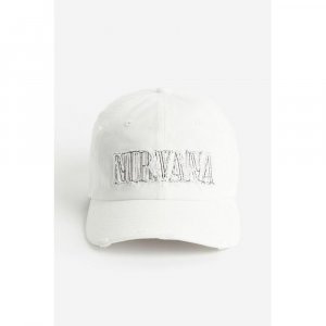 Саржевая кепка HM Applique White Nirvana H&M