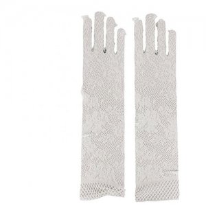 Перчатки женские взрослые кружевные Гэтсби длинные ажурные гипюр белые, 2 шт. Happy Pirate. Цвет: белый